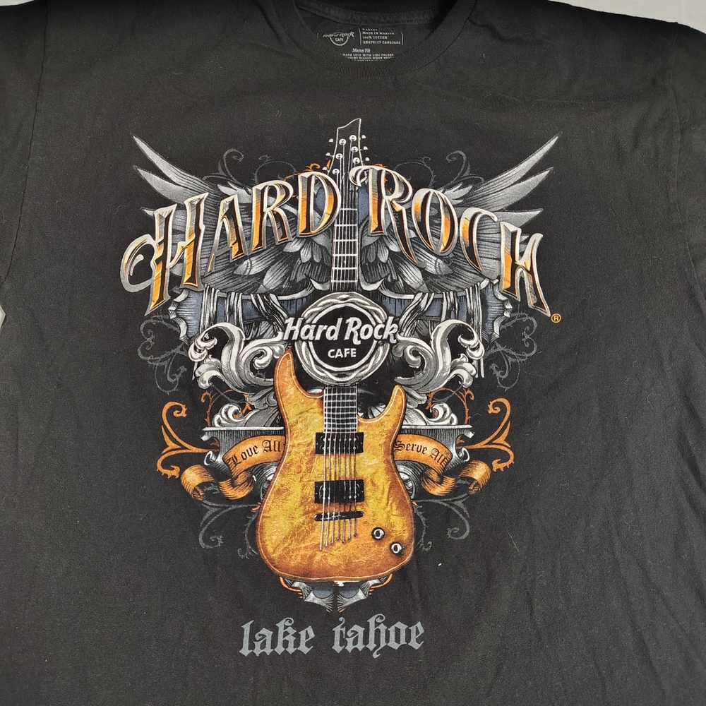 Hard Rock Cafe Black Key West Shirt Mens XL Guitar Love All Serve All Florida